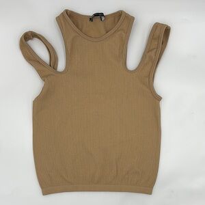 Zara Ribbed Cutout Tank Top